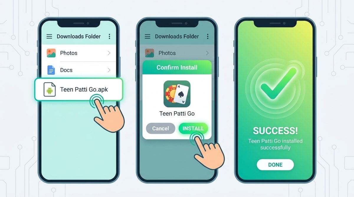 Open downloads and install APK file on phone