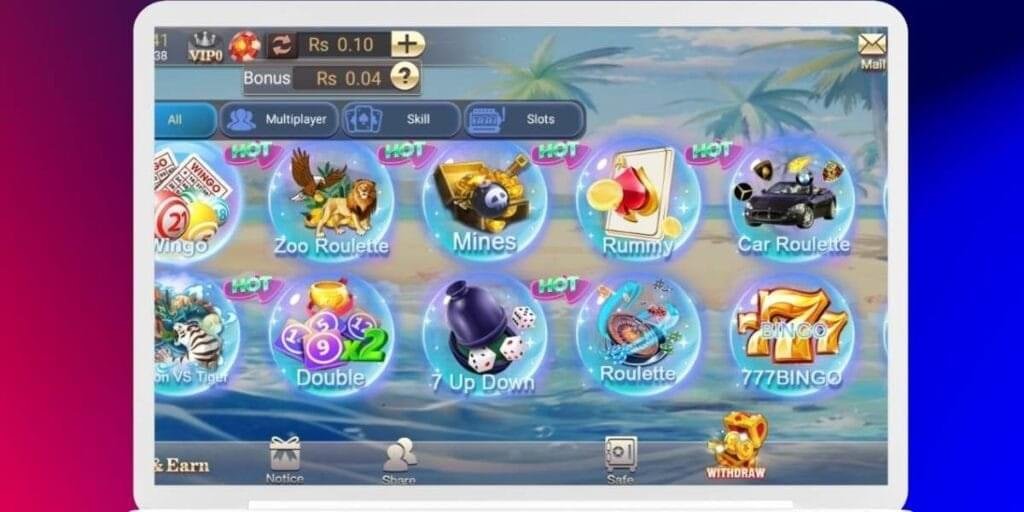 3 Patti Go game lobby on PC with games like Wingo, Zoo Roulette, Mines, Rummy, and 777 Bingo for download and play.