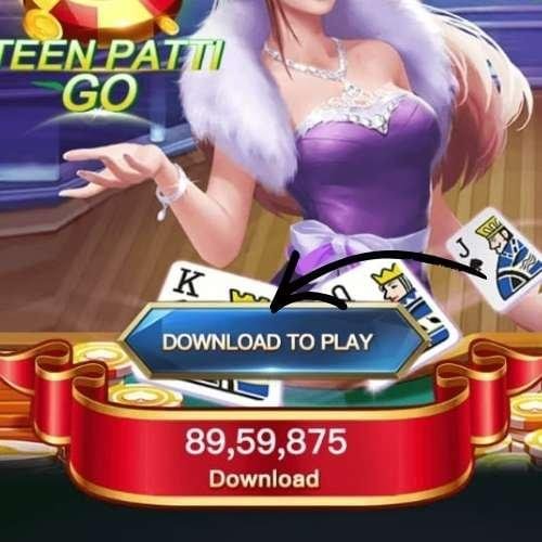 tap on download button to start downloading 3 patti go APK file on mobile